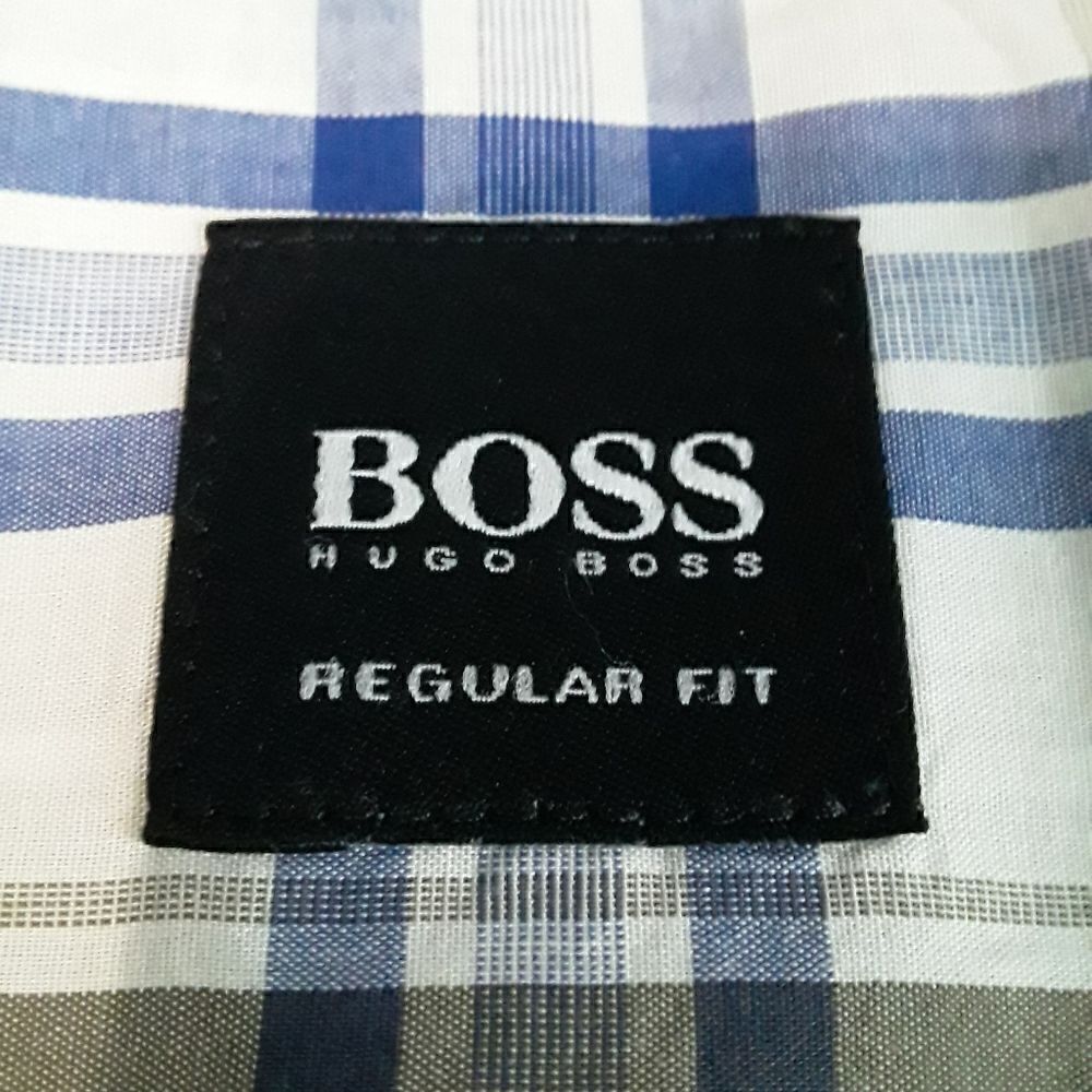 BOSS HUGO BOSS Regular Fit Men's Shirt Size M 100% Cotton Made in Italy